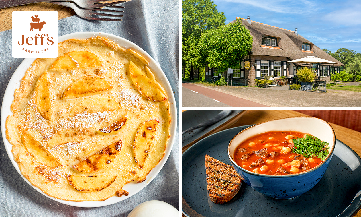 3-gangen pannenkoekenlunch of -diner