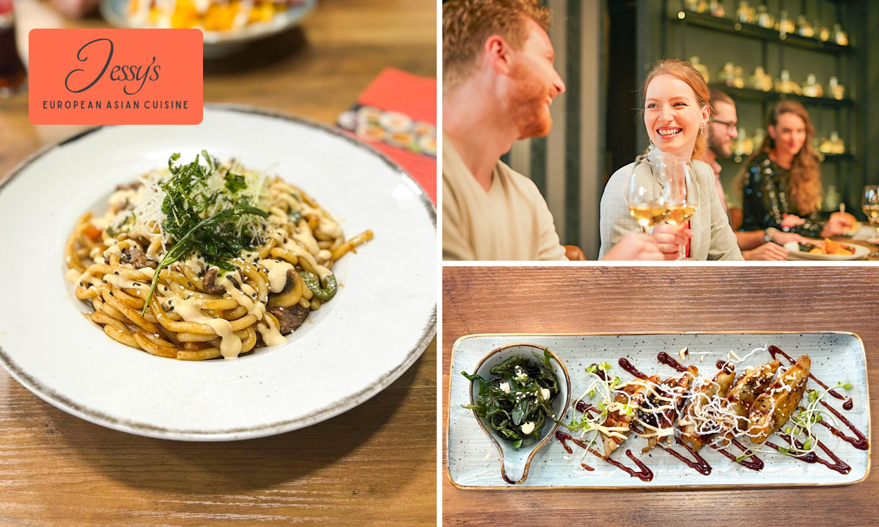 Europäisch-asiatisches 2- oder 3-Gänge-Menü zum vor Ort essen oder abholen in Bonn