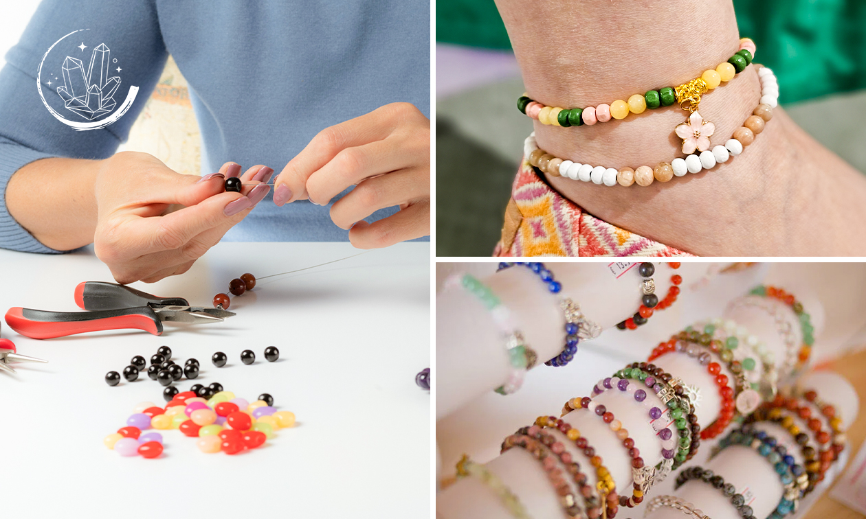 Workshop edelstenenarmband maken (1,5 uur) + drankje + lekkernij