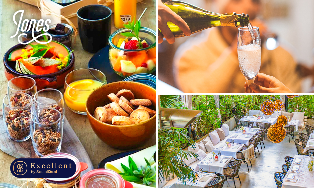 Zondags ontbijtbuffet + bubbels of wandeling met versnapering bij Jones Antwerp