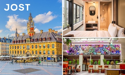 Overnachting voor 2 + ontbijt + welkomstdrankje + late check-out in hartje Lille