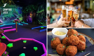 Minigolf voor 1 of 2 personen (45 min) + evt. bittergarnituur en drankje bij Jumping Jack Almere