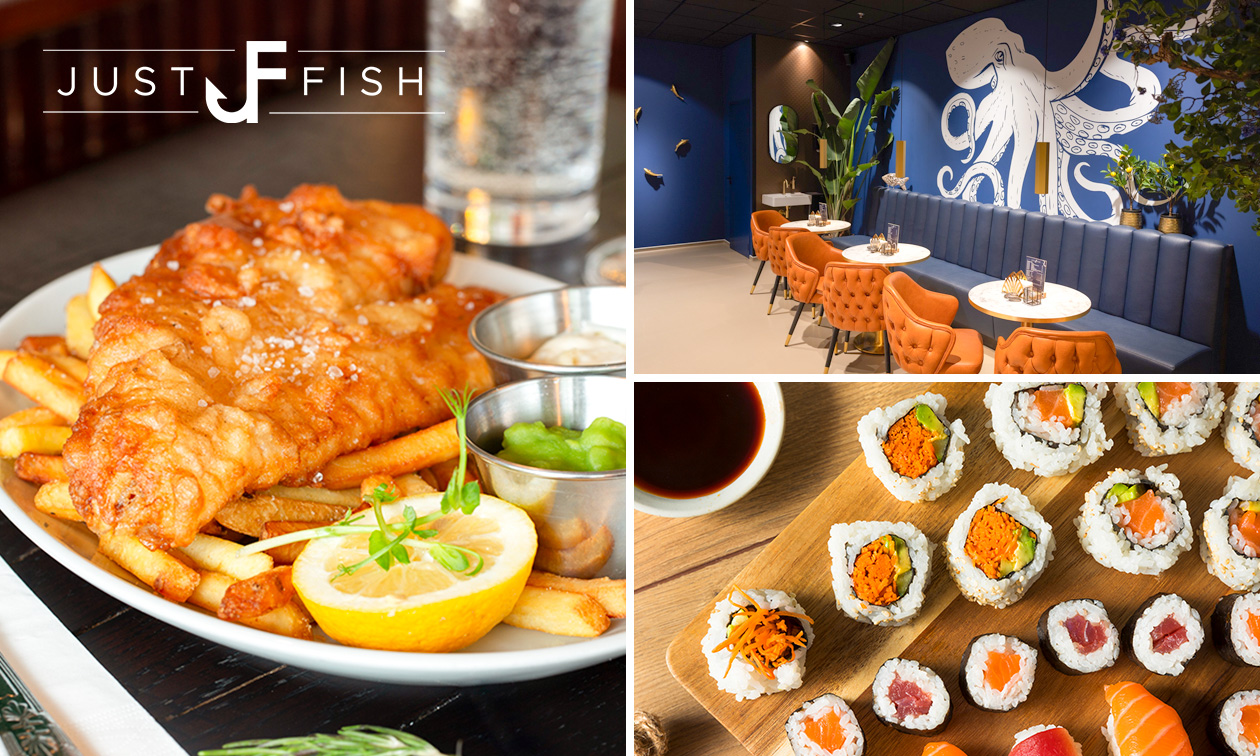 Fish & chips voor afhaal of visproeverij voor dine-in bij Just Fish in hartje Delft