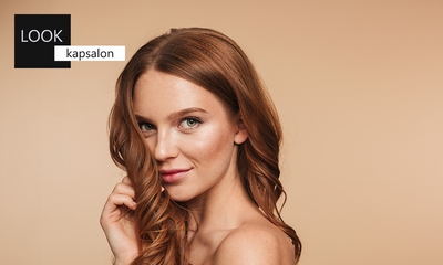 Kappersbehandeling met haarkleuring, brushing en evt. snit