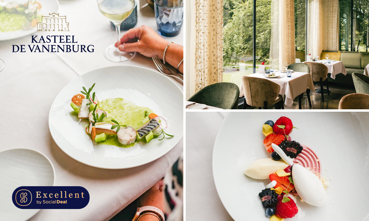 3-gangenlunch van de chef of 5-gangendiner van de chef bij Kasteel De Vanenburg