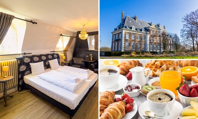 Overnachting voor 2 in een kasteel + ontbijt + fles bubbels