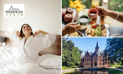 Overnachting(en) voor 2 + ontbijt + late check-out + cava + evt. lunch of diner bij Brugge