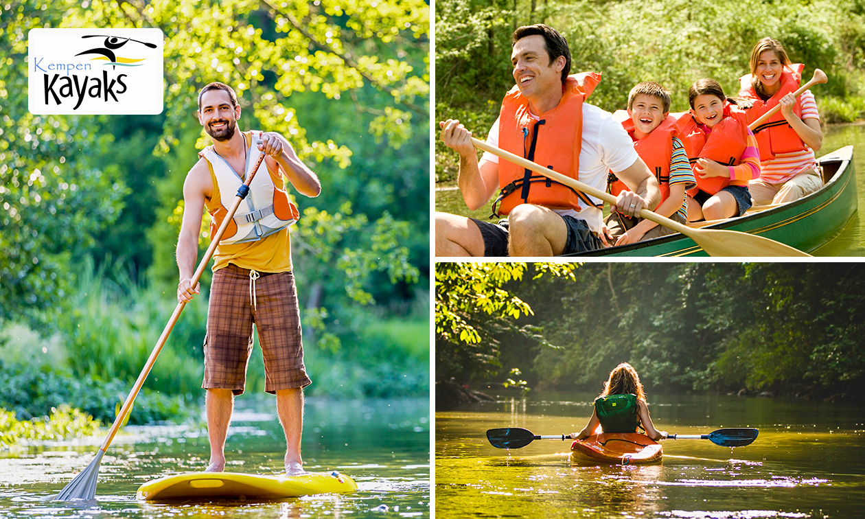 Suppen (ca. 1,5 uur) of kajak- of kanotocht (ca. 2,5 uur) + reddingsvest(en)