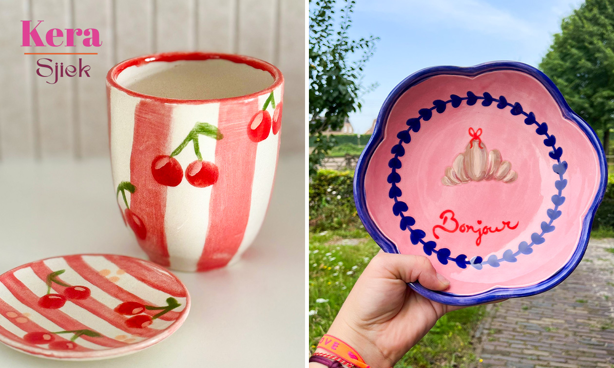 Workshop keramiek schilderen + drankjes + lekkernij (2 uur)