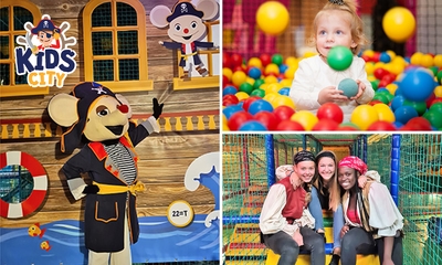 Entree voor Kids City + snackpakket + kleine piratenvlag