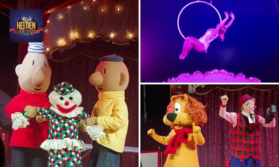 Entree voor het Kidshelden Circus op het strand van Scheveningen