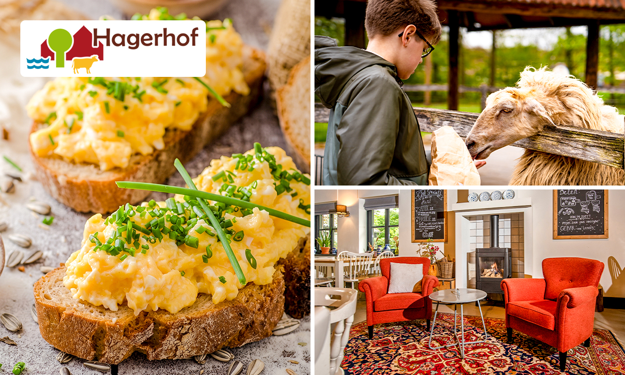 2-gangen keuzelunch of kidsbox bij Kinderboerderij Restaurant Hagerhof