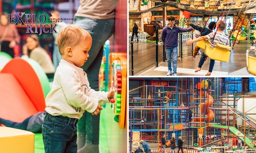 Entree voor indoorspeelparadijs KinderRijck + evt. friet met snack naar keuze