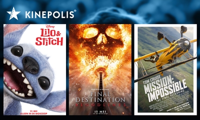 1-persoonsticket + popcorn of familieticket bij Kinepolis