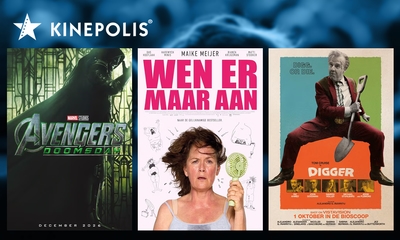 1-persoonsticket + popcorn of familieticket bij Kinepolis Groningen