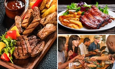 Grote spareribsschotel of mixed grill (1 of 2 pers) bij King's Spareribs Den Haag