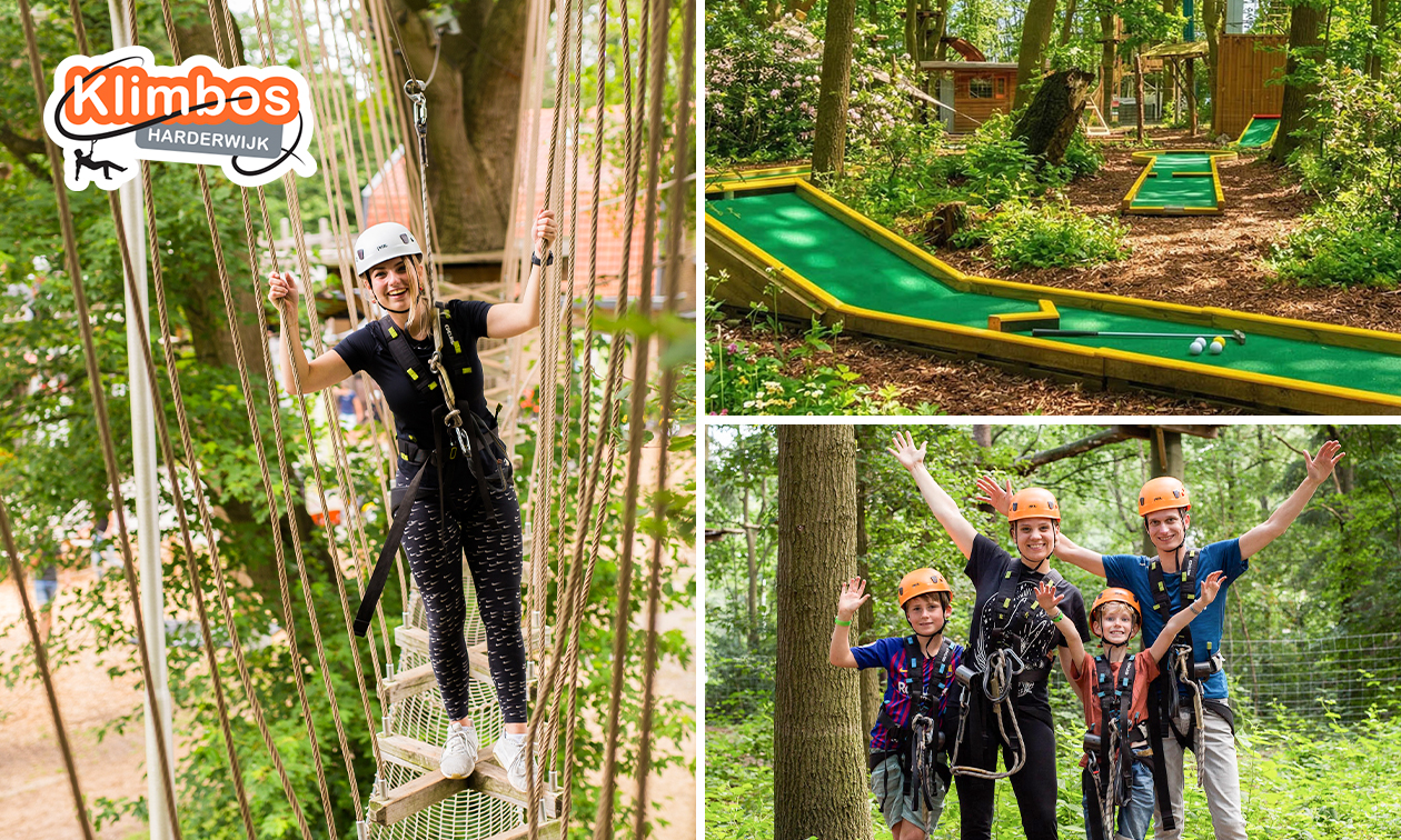 Entree Klimbos Harderwijk + Free Fall + evt. minigolf
