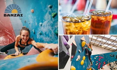 Entree klimzaal + drankje + huurschoenen