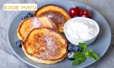 2 pannenkoeken met slagroom + koffie