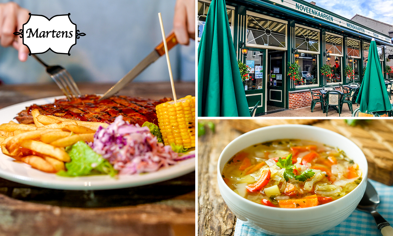 2- of 3-gangenlunch of -diner à la carte