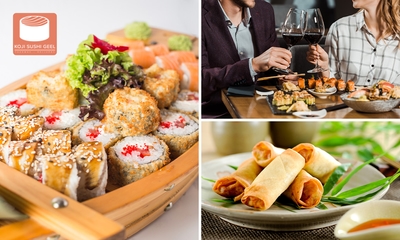 Sushibox (54 stuks) + 6 loempia's voor afhaal of dine-in bij Koji Sushi