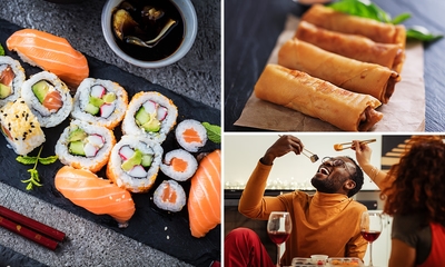 Sushibox (54 stuks) + 6 loempia's om af te halen bij Koji Sushi