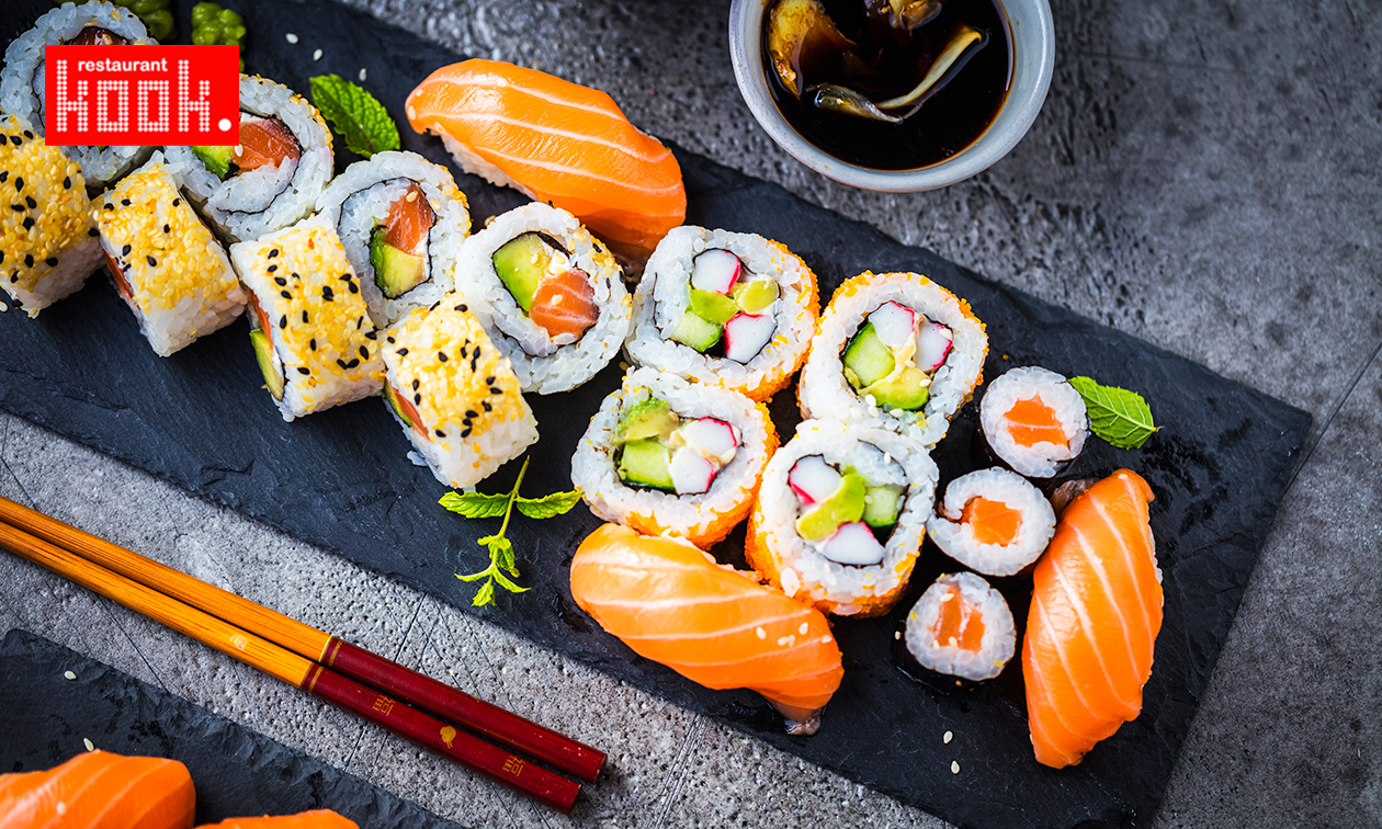 Sushibox naar keuze (24 of 56 stuks) voor afhaal bij Kook. Plus in hartje Bergen op Zoom