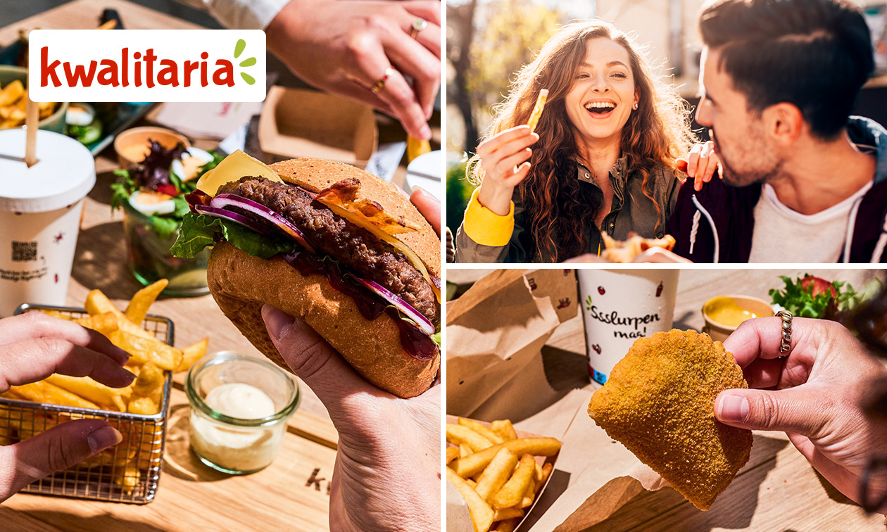 Friet met snack, een broodje of burger + milkshake of frisdrank naar keuze