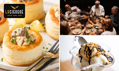 Menu en 3 services au restaurant La Cigogne