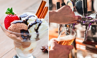 Coupe glacée, gaufre ou crêpe au sucre + boisson près de Liège