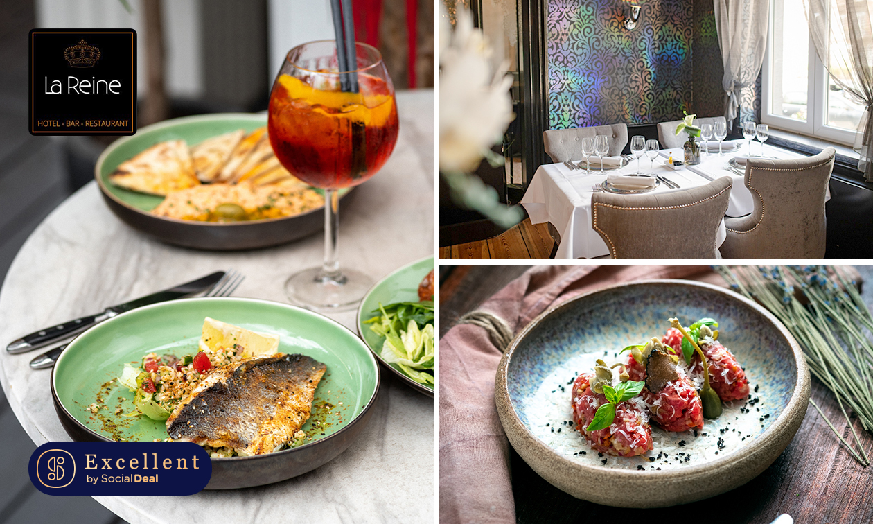 Menu bistronomique en 4 services + 3 prémices à La Cour de la Reine