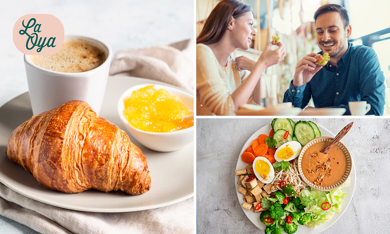 Ontbijt + warme drank + jus d'orange of 2-gangendiner bij La Oya in hartje Venlo