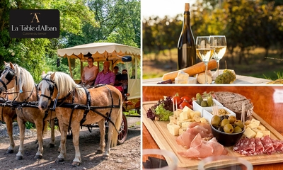 Balade en calèche (60 min) + planche à déguster à La table d'Alban