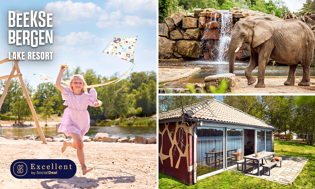 Midweek of weekend (3-6 personen) bij Lake Resort Beekse Bergen + toegang Safaripark Beekse Bergen