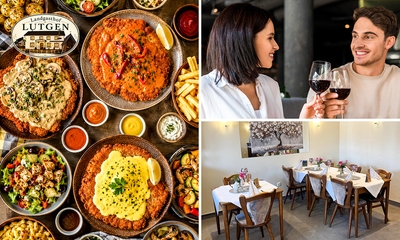 All-You-Can-Eat-schnitzel + bijgerechten + dessert bij Landgasthof Haus Lutgen