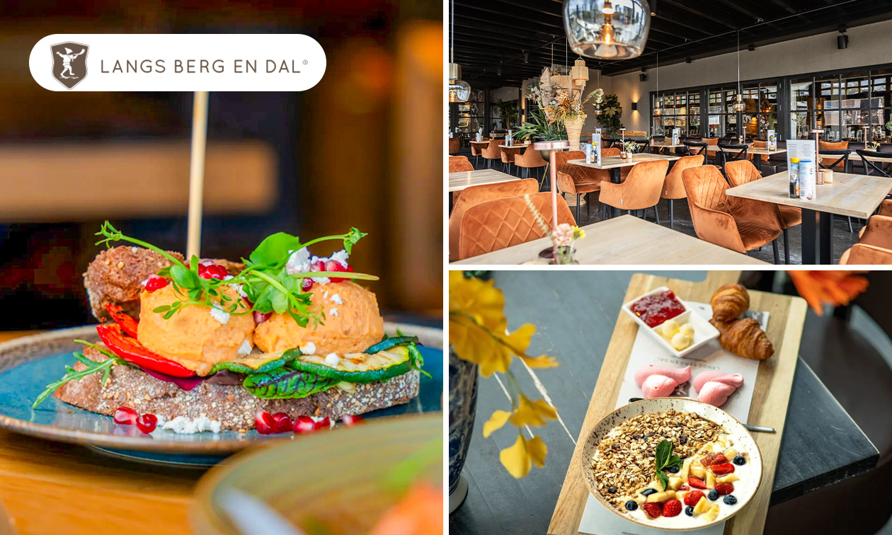 2-gangen keuzelunch, ontbijt óf pannenkoek + softijs bij Langs Berg en Dal
