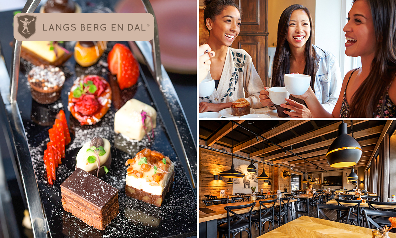 Luxe high tea (2 uur) + evt. glas bubbels bij Langs Berg en Dal
