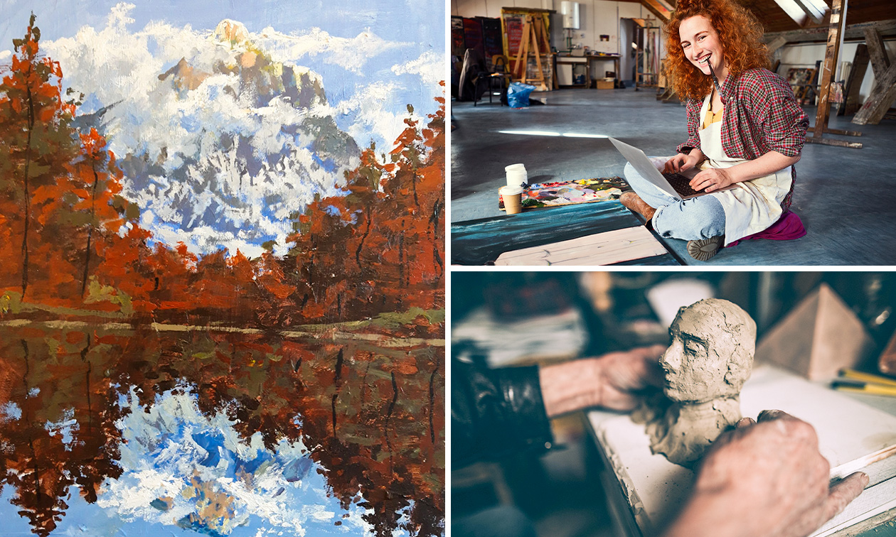 Landschap schilderen of portret schilderen/boetseren (2 uur) incl. materiaal + lekkers