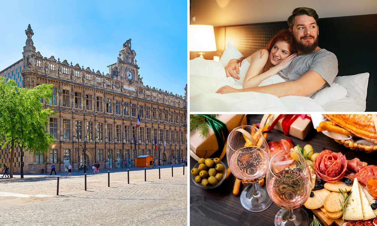 Overnachting voor 2 + ontbijt + late check-out + welkomstdrankje met tapas in Valenciennes