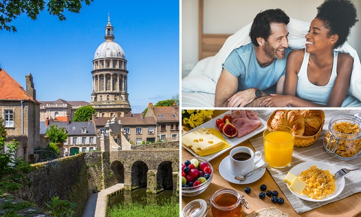 Overnachting voor 2 + ontbijt + late check-out en meer in Boulogne-sur-Mer