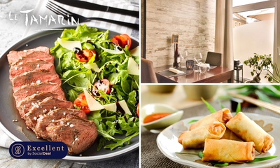Menu en 3 services au choix + apéritif ou mocktail maison près de Namur