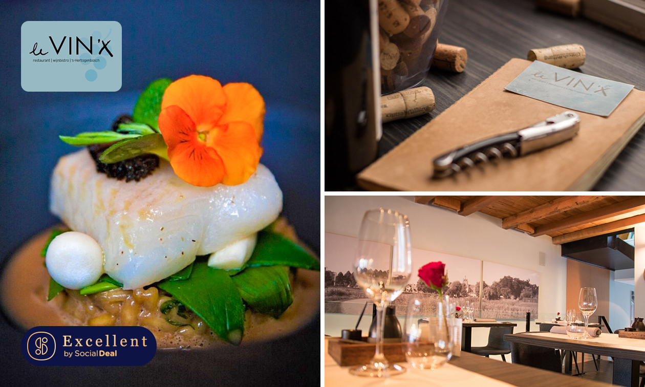 2- of 3-gangenlunch van de chef bij le VIN 'x in hartje 's-Hertogenbosch