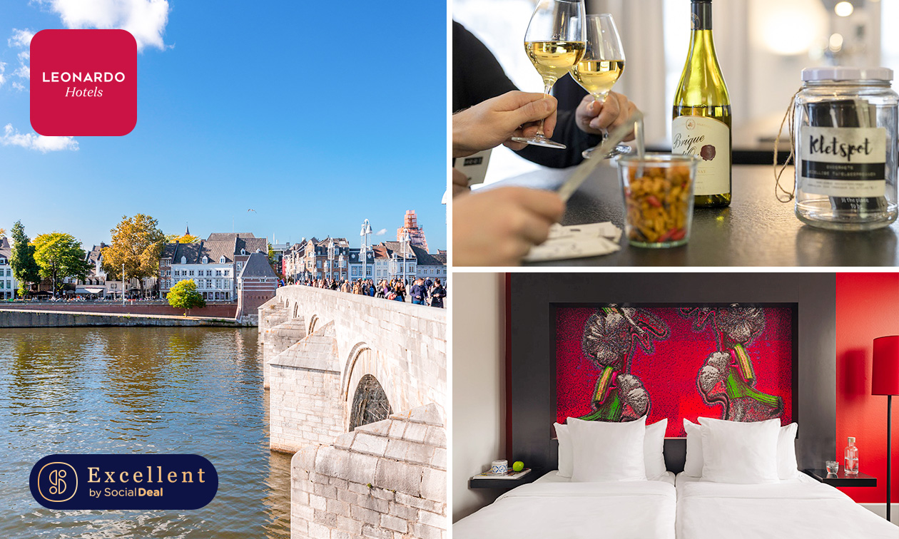 Overnachting voor 2 + ontbijt + late check-out in hartje Maastricht