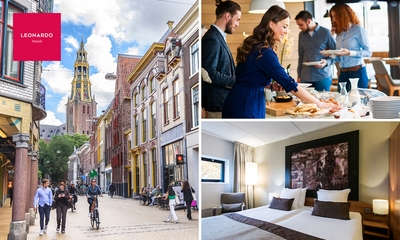 Overnachting voor 2 + ontbijt in hartje Groningen