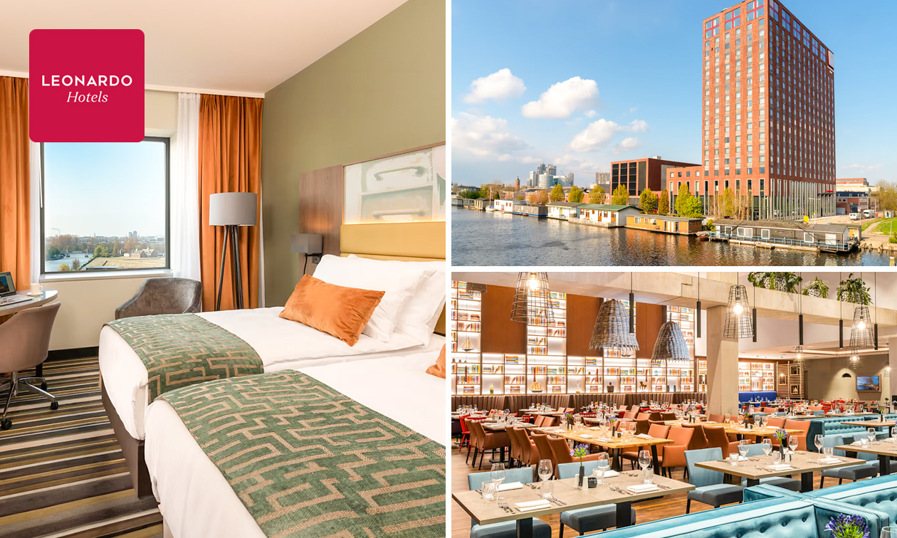 Overnachting voor 2 + ontbijt in Amsterdam