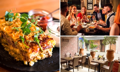 Menu grec en 3 services à la carte + digestif au restaurant Les 5 Fontaines