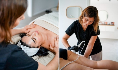 Massage (45 min) + évtl. soin du visage (45min) et plus près de Spa