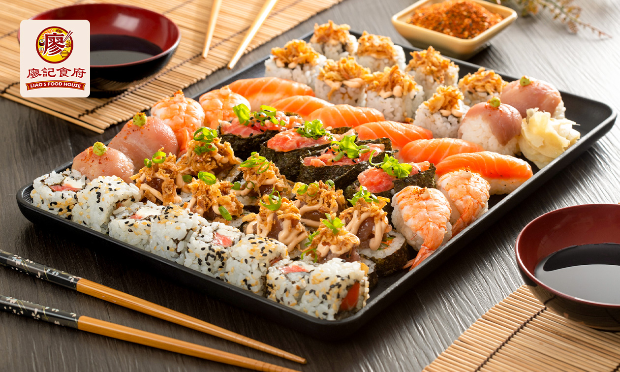 Sushibox (18 stuks) om af te halen vlak bij Station Mechelen