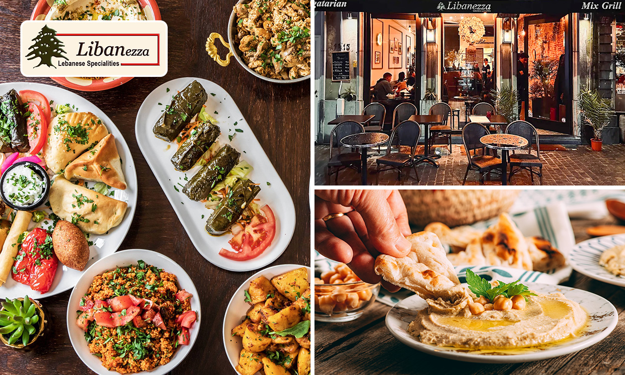 Libanese shared dining-lunch of -diner van de chef bij Libanezza