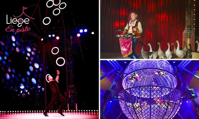 Entree kerstcircus Liège en piste